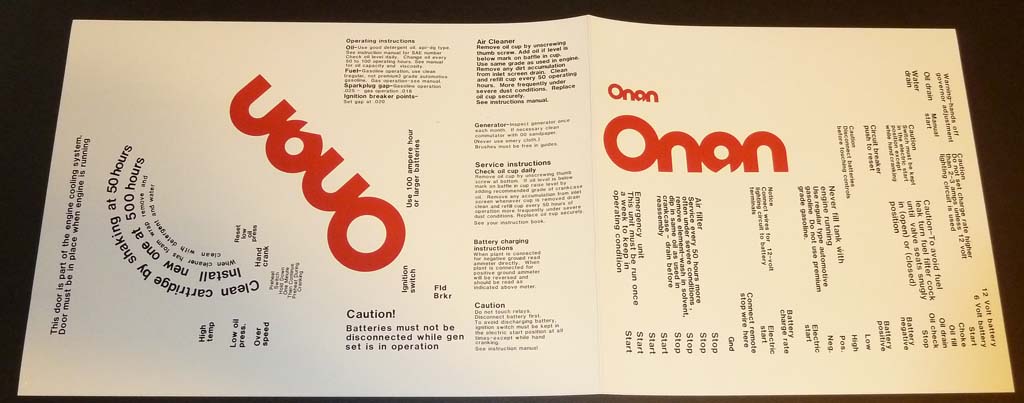 0098-1100 Decal kit for older Gensets 0098-1100 Decal kit for older Gensets