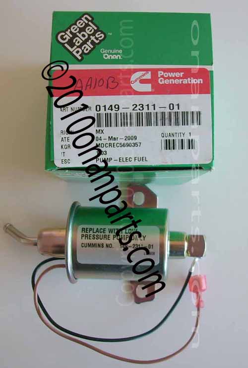 149-2311-01 KY Fuel Pump Electric Spec A-H 149-2311-01 KY Fuel Pump Electric Spec A-H