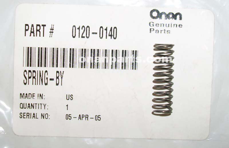 Onan 120-0140 Oil By Pass Spring CCK, B, P & N Series